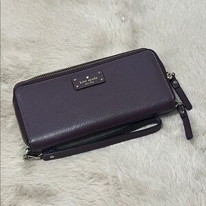 Kate Spade Dark Purple Leather Wallet